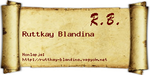 Ruttkay Blandina névjegykártya